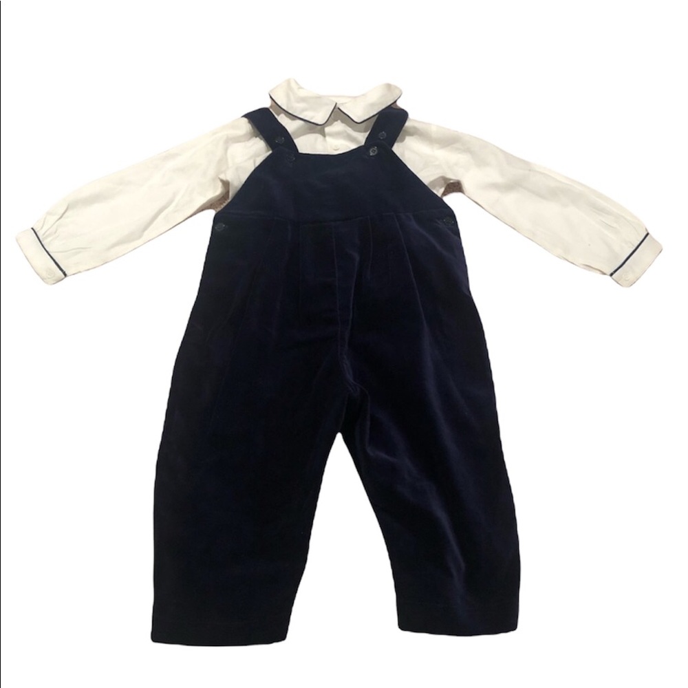 24 month Sophie Dess navy blue velvet longall